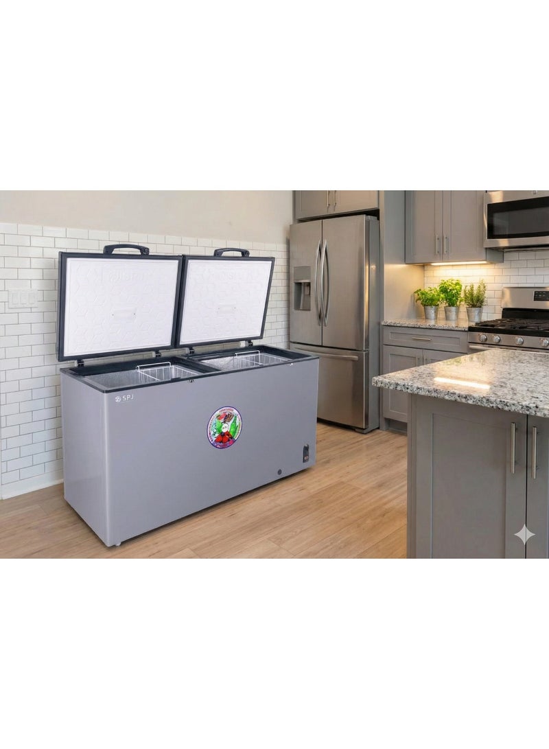 SPJ Double Door Chest Freezer 595 L – Grey, POSH-SLW595C - Image 4